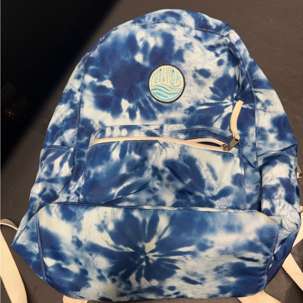 Pura Vida Blue Tie-Dye Backpack